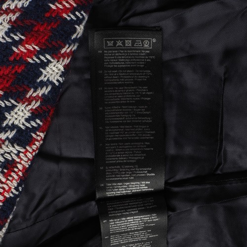 Maje Women's Jacket Size 36 FR / S Logo Check Pattern Wool Blend MFPVE00418 - Picture 9 of 9