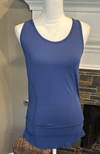 Athleta Tank Top Shirt Medium Blue Racerback Activewear Workout Gym Athletic