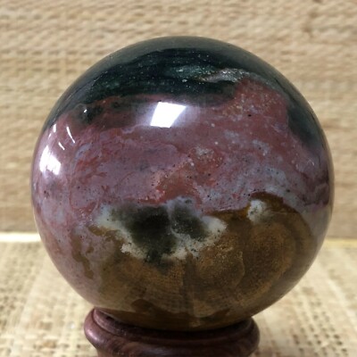 236g Natural Rare Ocean Jasper Ball Crystal Quartz Stone Sphere Healing Reikiiki