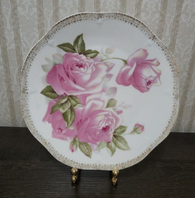 Mignon  Z. S. & Co. Bavaria Germany Rose Pattern Gold Vintage Signed