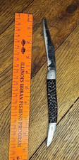 Kutmaster Scaler Knife Made In USA Black Handle Folding Single Stainless Blade