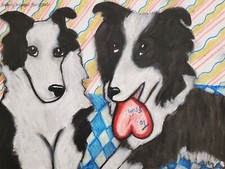 Border Collie Collectible Dog Art Print 4 x 6...