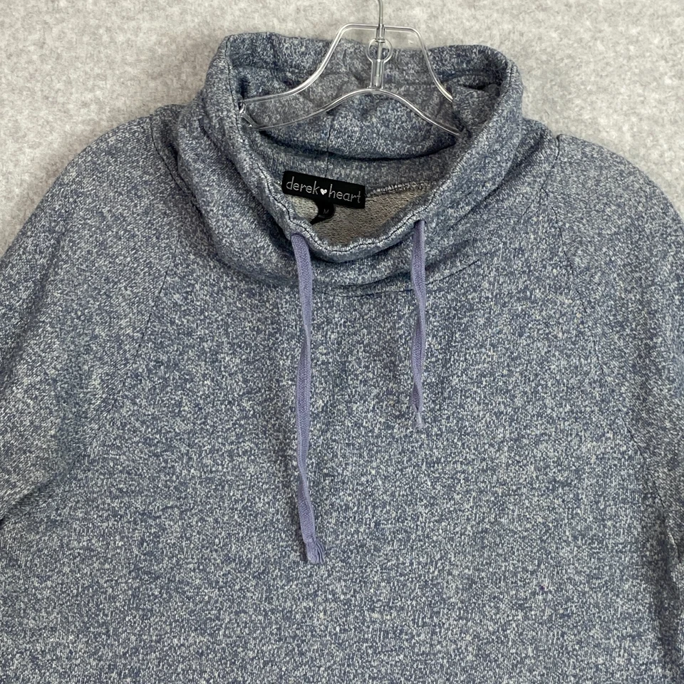 Sudadera Derek Corazón Mujer M Azul Brezo Capucha Cuello Manga Larga Pullover Foto 2 de 4