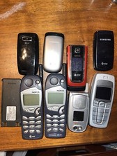 Vintage Cell Phones Nokia Lg Sanyo SamsungLot of 8 And 1 Nokia Battery As is