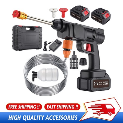 #ad 600W Cordless Pressure Washer High Power Gun for Car Floor Patio Cleaning Tool $29.66