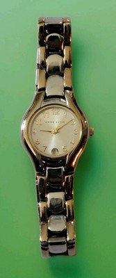 Anne Klein 10/6777 Gold Silver 2 Tone Quartz Analog Women's Watch NEEDS Battery