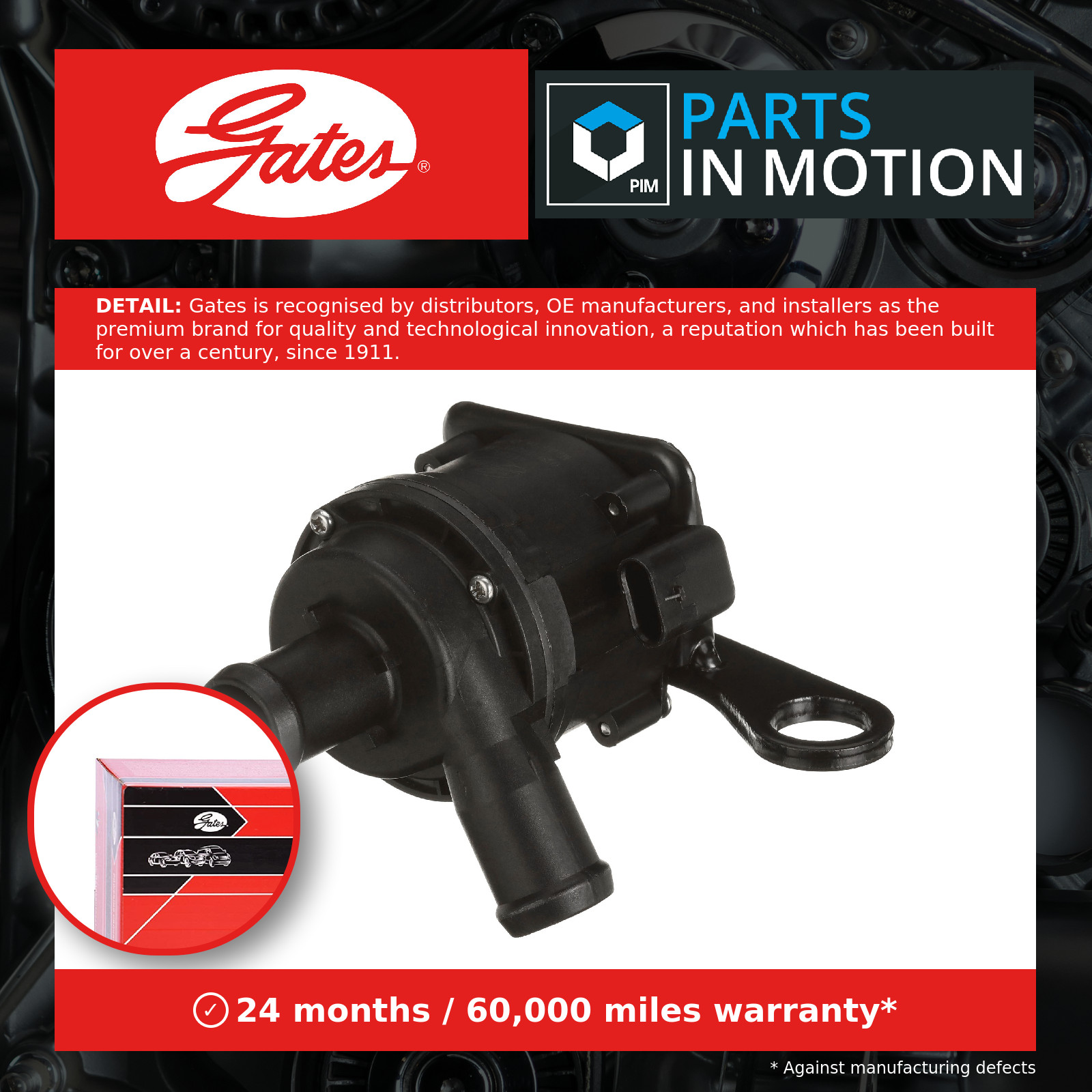 Electric Water Pump fits AUDI A4 Allroad B8 3.0D 09 to 12 Gates 059121012B New