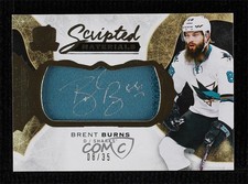 2016-17 Upper Deck The Cup Scripted Materials 8/35 Brent Burns #SM-BB Auto 0c3