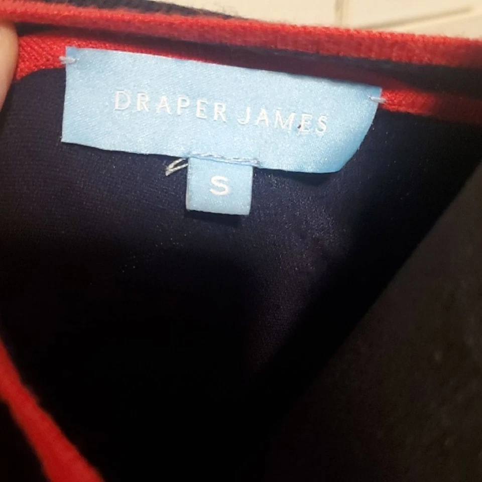 Draper James темно-синий свитер платье с красный бант деталь - Изображение 2 из 4