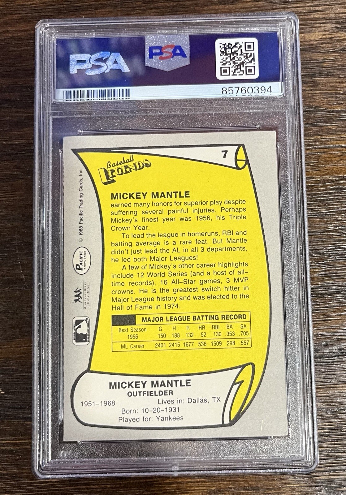 Mickey Mantle & Willie Mays 1988 Pacific Legends PSA Authentic Autograph Lot view 5