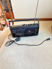 Sony Weather Radio CFM-165TW AM/FM Portable Cassette  Radio Works W/ Cord