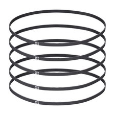 450mm GT-2 Timing Belt, 5pcs 6mm Width 2mm Pitch 3D Printing Closed Loop, Black