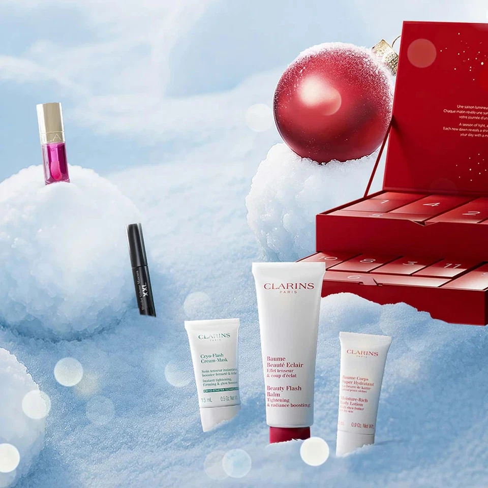 Clarins 12 Holiday Season Cosmetics Advent Calendar Christmas Gift box - Image 3 of 4