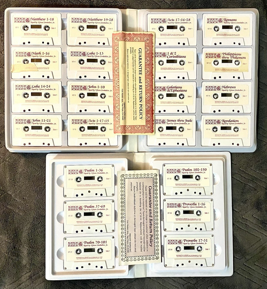 Special Edition NEW TESTAMENT Read By Efrem Zimbalist Jr + PSALMS & PROVERBS New - Image 3 of 4