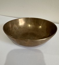 Vintage Hand-hammered Brass Singing Bowl Tibetan 15cm diameter 4cm H Thadobati
