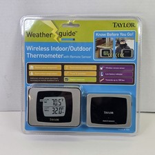 Taylor Wireless Indoor Outdoor Thermometer Remote Sensor Model 1524 NEW Pkg Wear