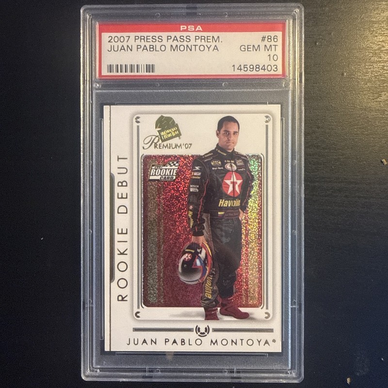2007 Press Pass Premium Juan Pablo Montoya #86 RC PSA GM MT 10