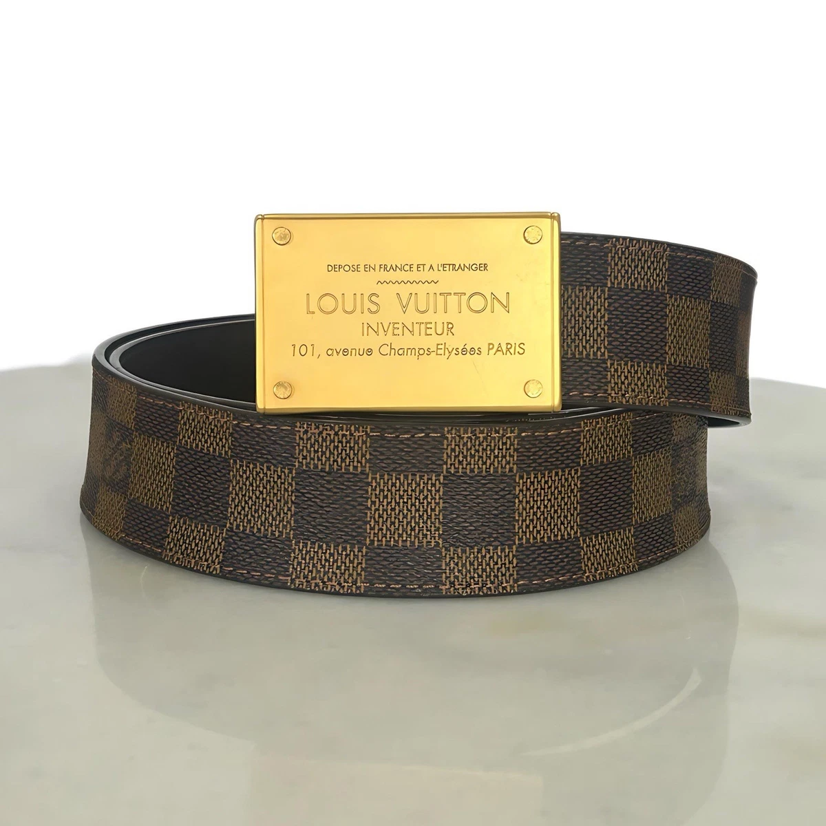Authentic Louis Vuitton Damier Belt In Men's Belts for sale | eBay