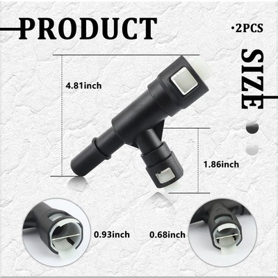 2PCS Car Heater Hose Connector Replacement OEM#15055343 15055342
