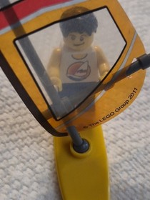 Lego Wind Surfer  with Surfboard & Sail, Lego City Set 4644 Male Surfer  2011