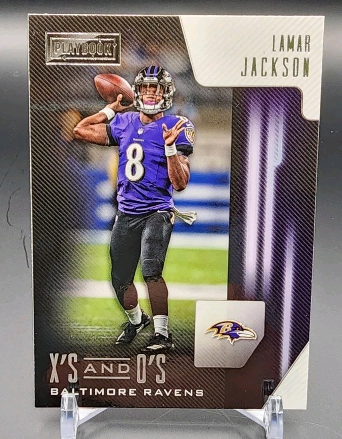2018 Panini Playbook Lamar Jackson X's and O's #40 RC Rookie Ravens