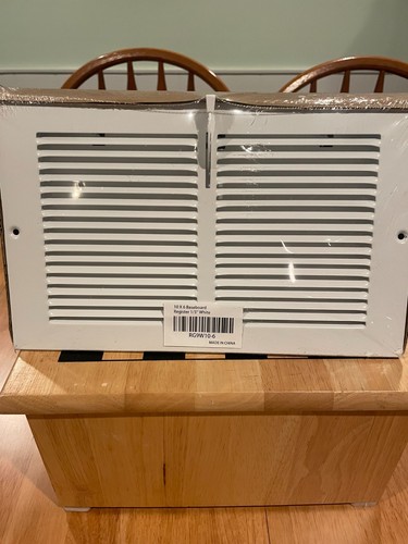 Bluefin Baseboard Register 10" x 6" White, 1/3" Series 1 - Picture 1 of 2