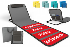 Strandliege Strandmatte Rückenlehne faltbar Kissen Camping Picknick Sonnen Liege