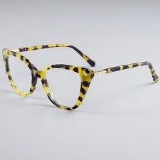 Fashion Cat Eye Acetate Eyeglasses Frames Large Frame Retro Women Glasses