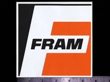FRAM FILTERS - Original Vintage 1970's 80’s Racing Decal/Sticker NHRA NASCAR