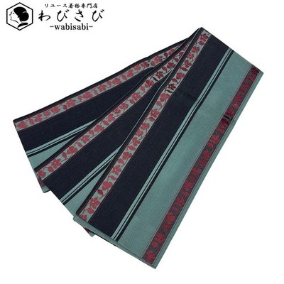HANHABA OBI SUMMER OBI SHA Floral Pattern Japanese Kimono D-2144