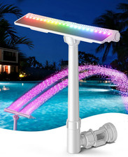Solar Pool Fountain for above Ground and Inground Pools with 9-Color Auto-Sensin