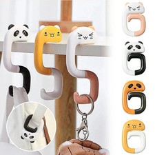 Cute Portable Bag Hook Animal Plastic Table Hook Purse Handbag Travel Bag Organi