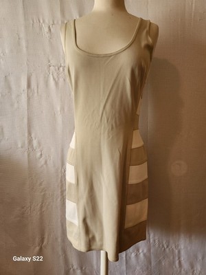 Cache Womens Beige Bodycon Stretch Sleeveless Dress Size Medium