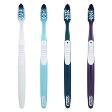 Oral-B CrossAction All-in-One Toothbrush, 35 Soft, Assorted Colors, 12/Box