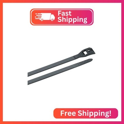 Ancor 199324 Cable Tie, Low Profile, 8'', Black, 20pc