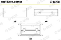 1X Glyco H1018/5 0.25Mm Kurbelwellenlager FüR CitroëN Ford Fiat Peugeot Land Rov