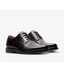 Image of Clarks UN ALDRIC LACE Men’s Black Leather Lace Up Shoes UK Size 12 G EU 47