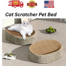 2-in-1 Cat Scratcher Pad Pet Bed Scratching Mat Kitty Lounge