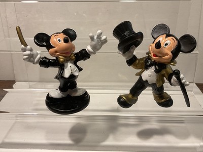 Micky Maus 2 x  Bully Bullyland Figur 80er Jahre Edition Gold schwarz Dirigent