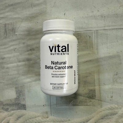 Vital Nutrients Natural Beta Carotene 90 Softgels exp. 06/27