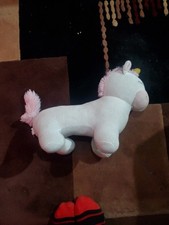 Living Textiles Standing Unicorn Rattle Plush Baby Toy Knit Cotton Kelly 13  