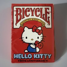 Tarjetas de juego del 50 aniversario de Hello Kitty para bicicleta - selladas de fábrica