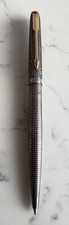 Vintage Parker 75 Cisele Sterling Silver Cap and Barrel USA Ballpoint Pen