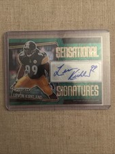 2025 Panini Prizm Football Levon Kirkland Green Scope Prizm Auto /75 SP Steelers