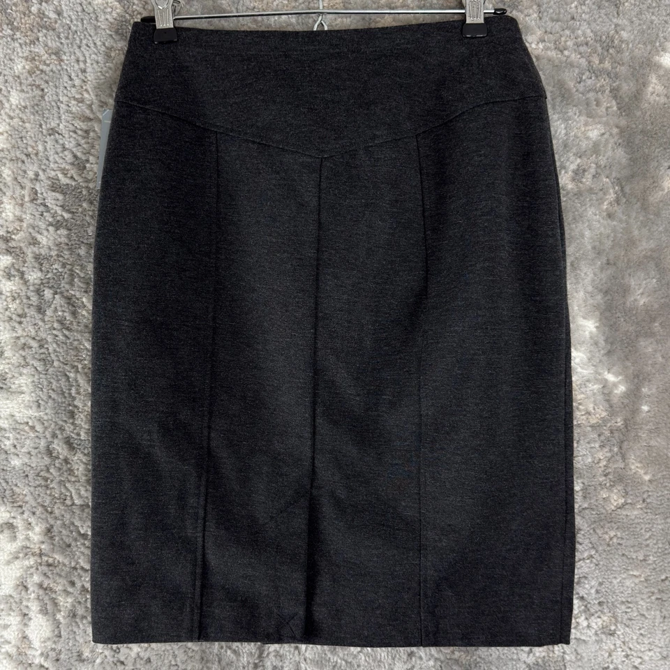 NUEVA Mini Falda Lápiz Ellen Tracy Talla S Elastizada Gris Informal Pull On Foto 3 de 4