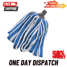 Addis MEGA 100% Microfibre Mop Replacement Refill head, Blue & White