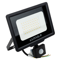 Luxula LED Fluter 50 W 4000 K Neutralweiß Schwarz IP65
