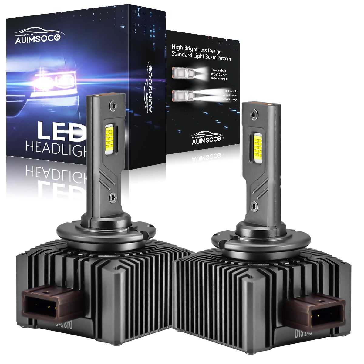 Aston Martin Virage 2012 Left, right Headlight bulbs Pair White