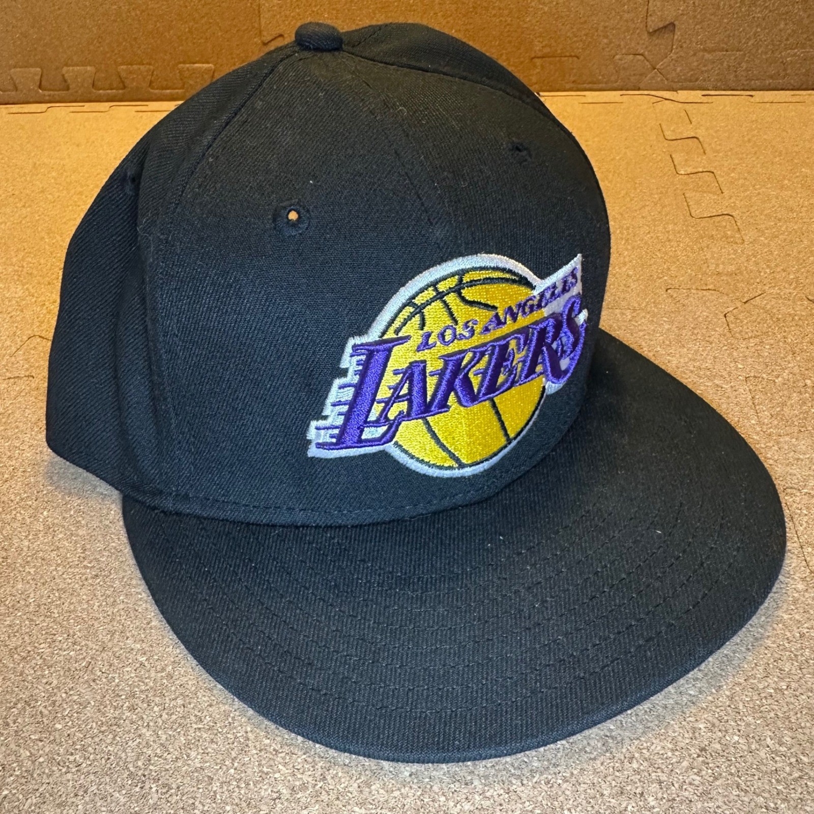 New Era Hat Los Angeles Lakers Men OSFA Black Snapback 9FIFTY NBA Basketball Cap