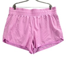 Avia Womens Plus Size XXXL 22 Pink Athletic Running Shorts With Liner Zip Pocket